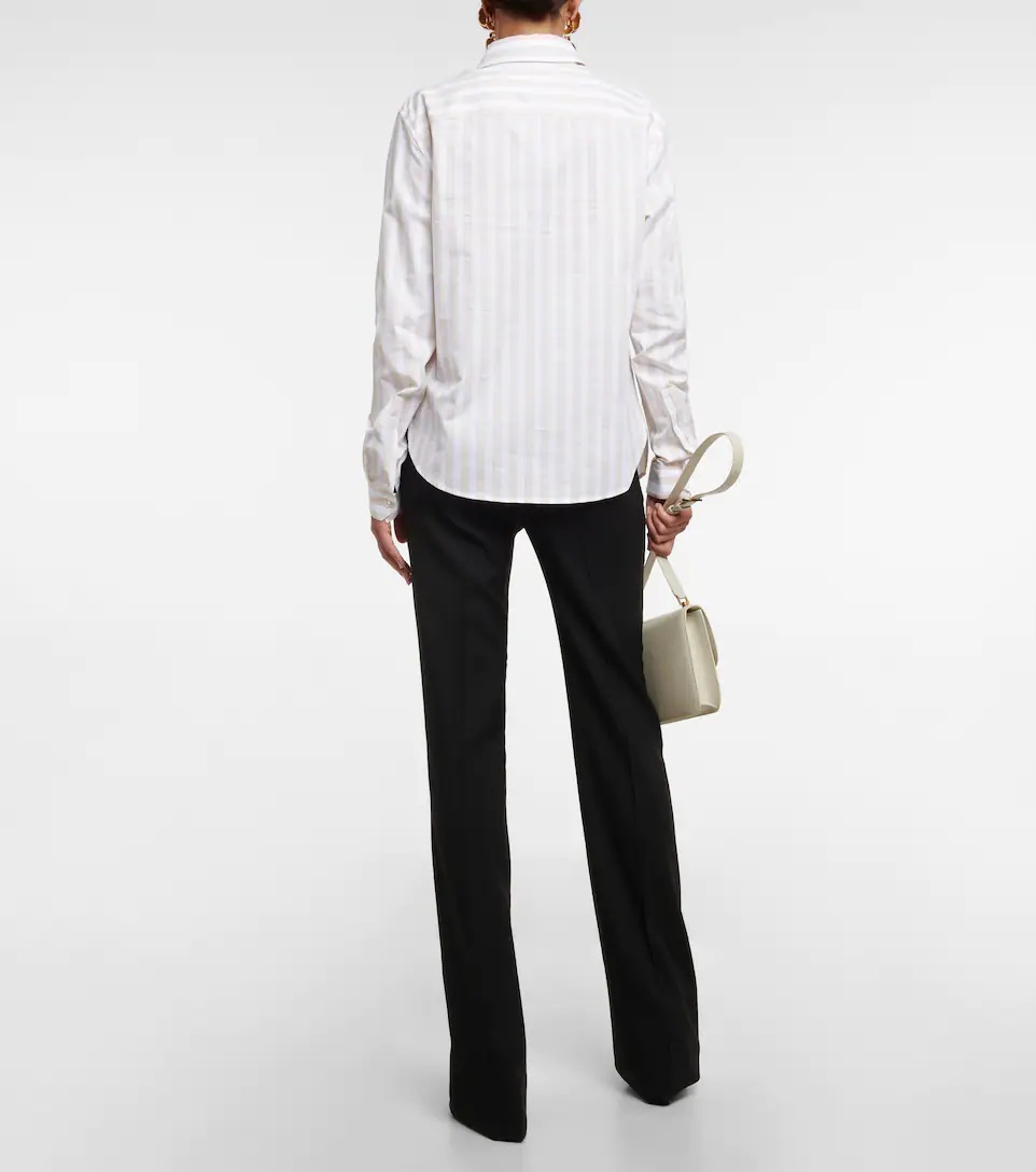 Striped cotton poplin shirt - 3