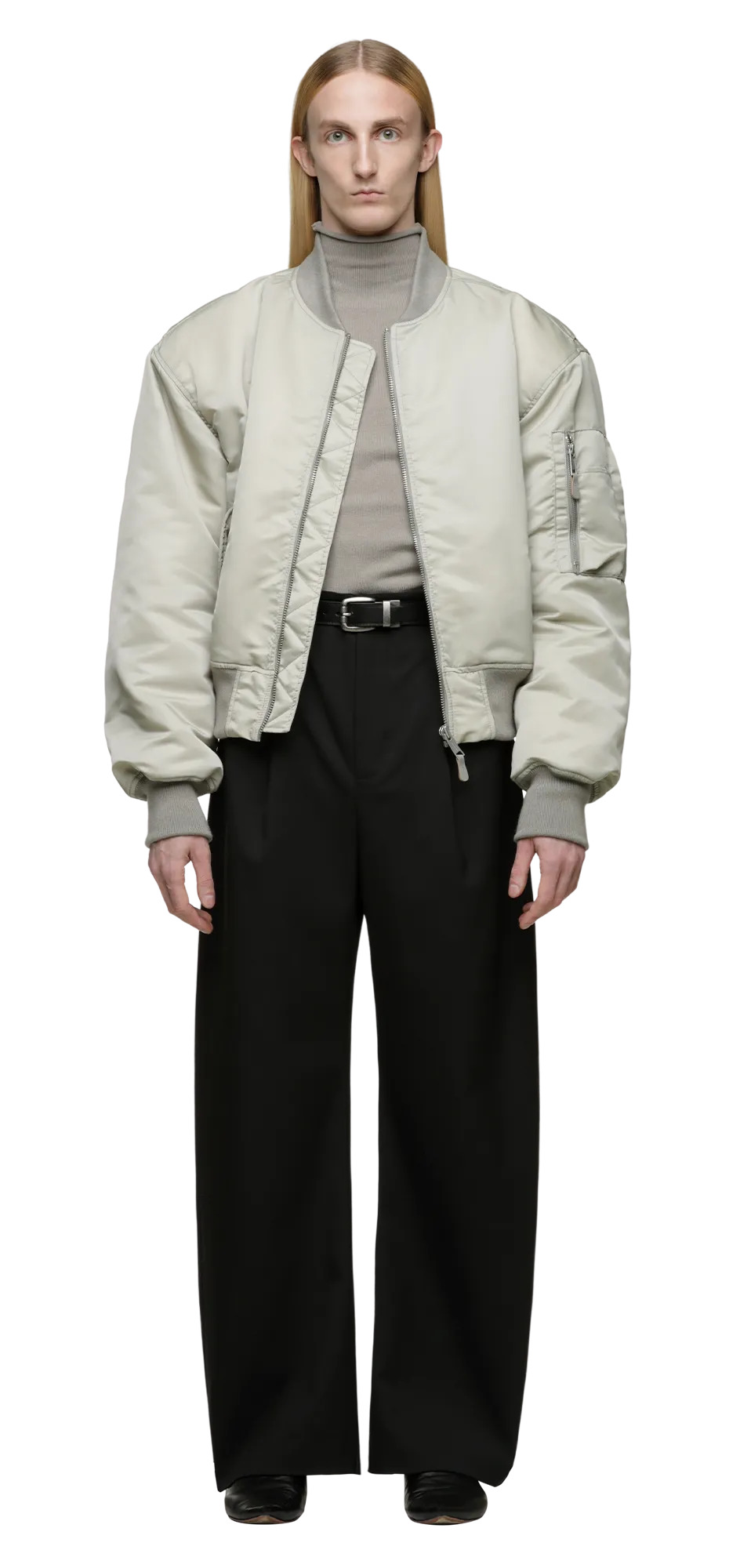 CROPPED BROAD BOMBER GREY - 4