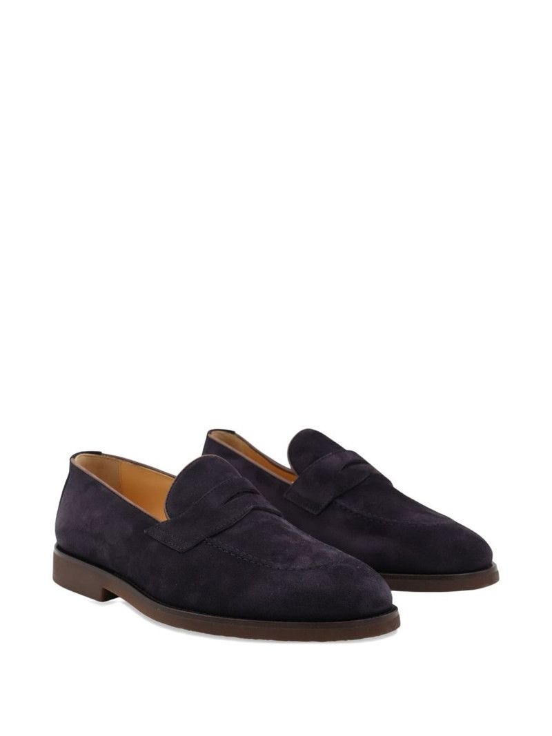 Brunello Cucinelli penny suede loafers outlook
