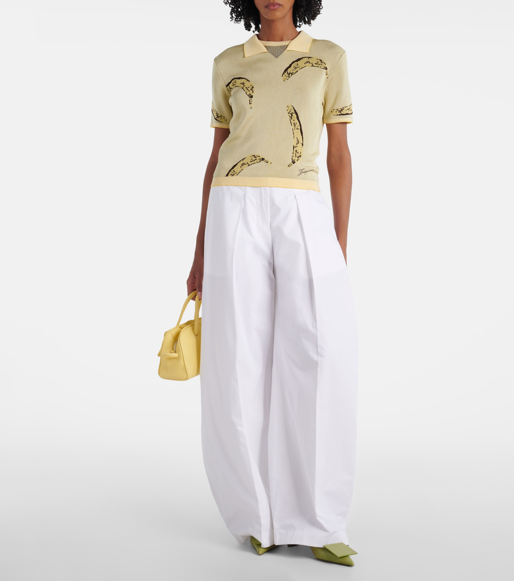 Oval cotton wide-leg pants - 2