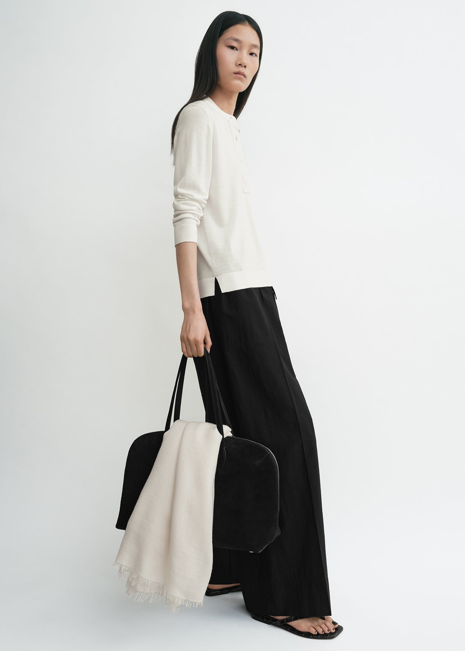 Wool silk knit off-white - 3