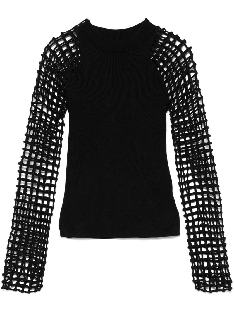 spider-net long-sleeve sweater 1