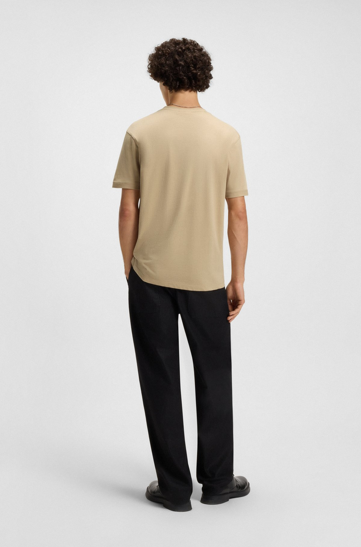 COTTON-JERSEY T-SHIRT WITH LOGO LABEL - 5