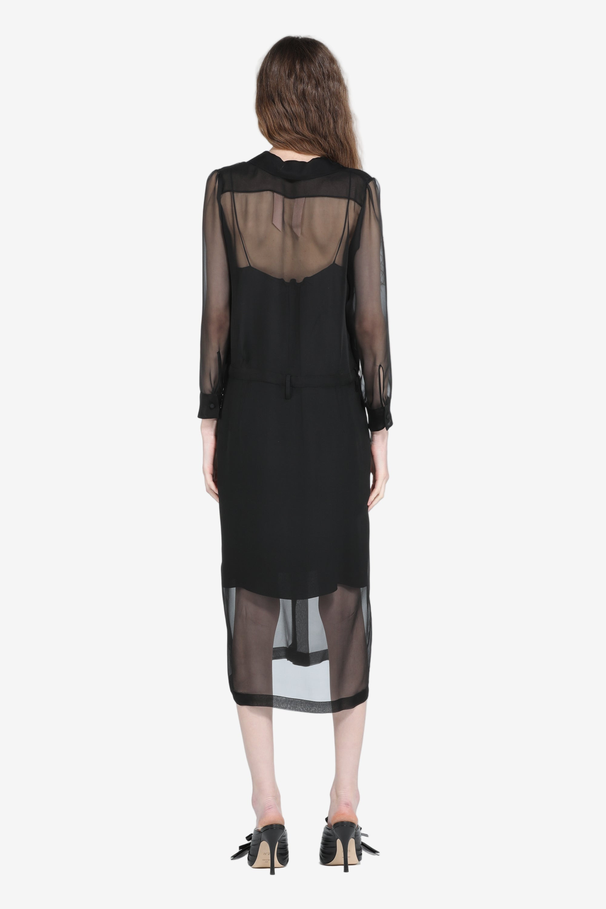 DRESS IN LIGHT FABRIC AND SLIP - 2