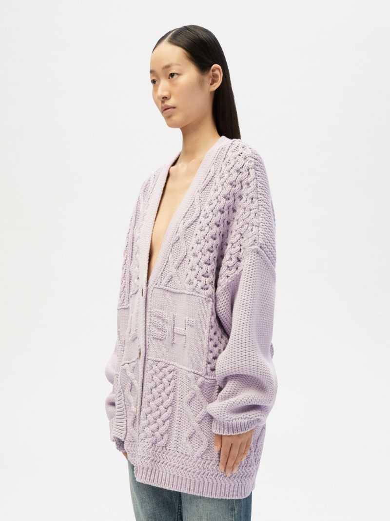 PATCHWORK KNIT CARDIGAN - 4