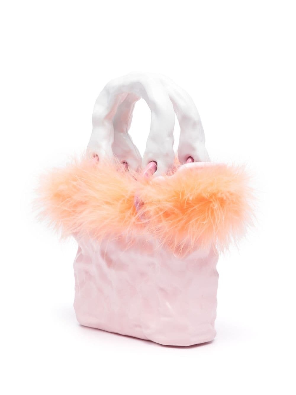 Signature Ceramic feather-trim tote bag - 3