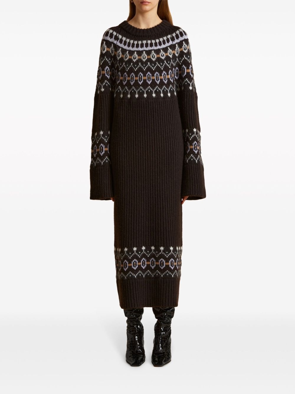 The Rivka fair-isle midi dress - 2