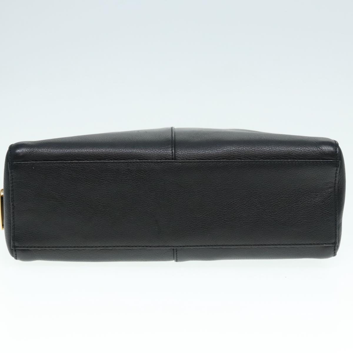 Burberry Hand Bag Leather Black Gold - 9
