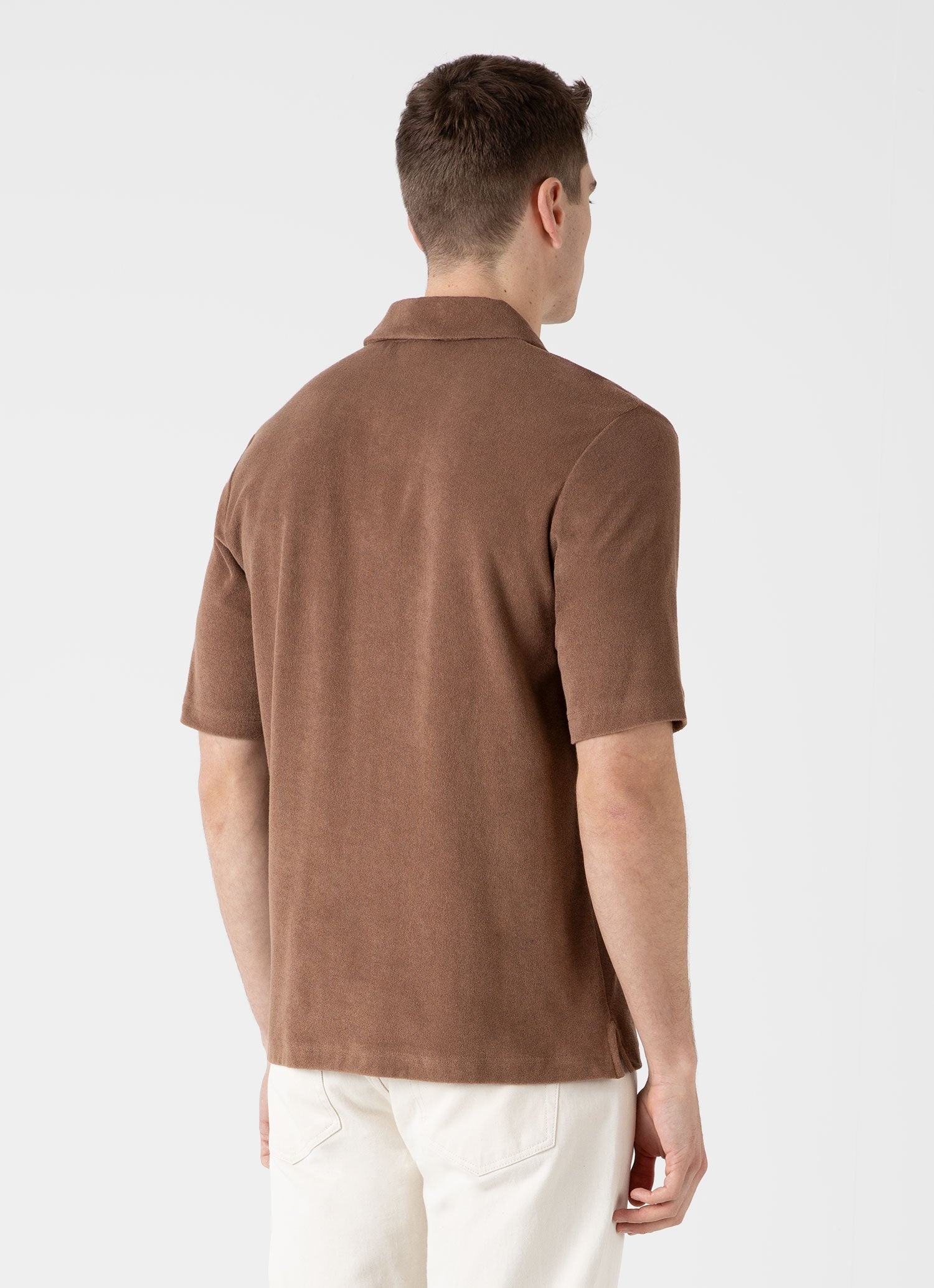 Towelling Camp Collar Shirt - 5