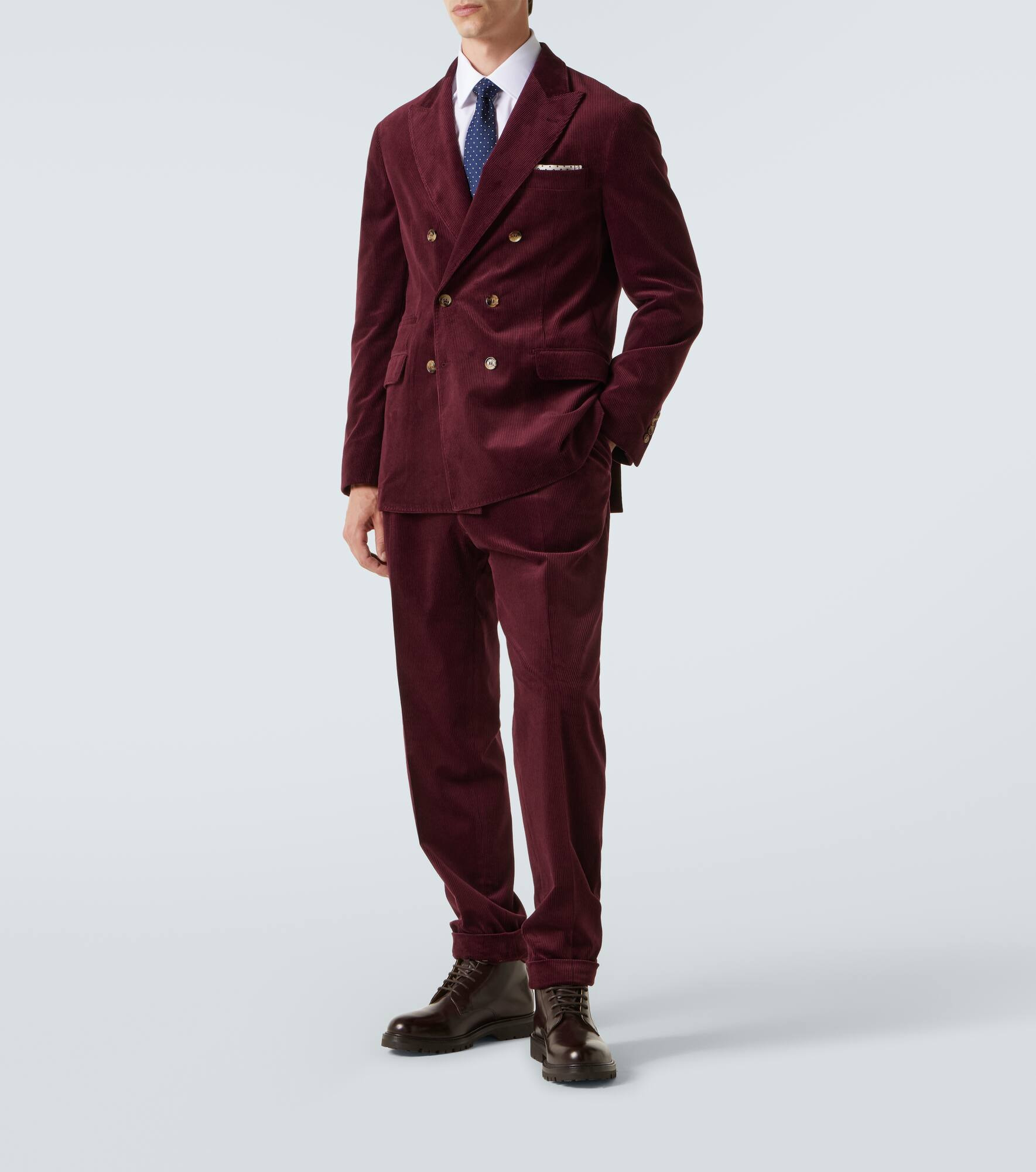 Cotton and cashmere corduroy suit - 2