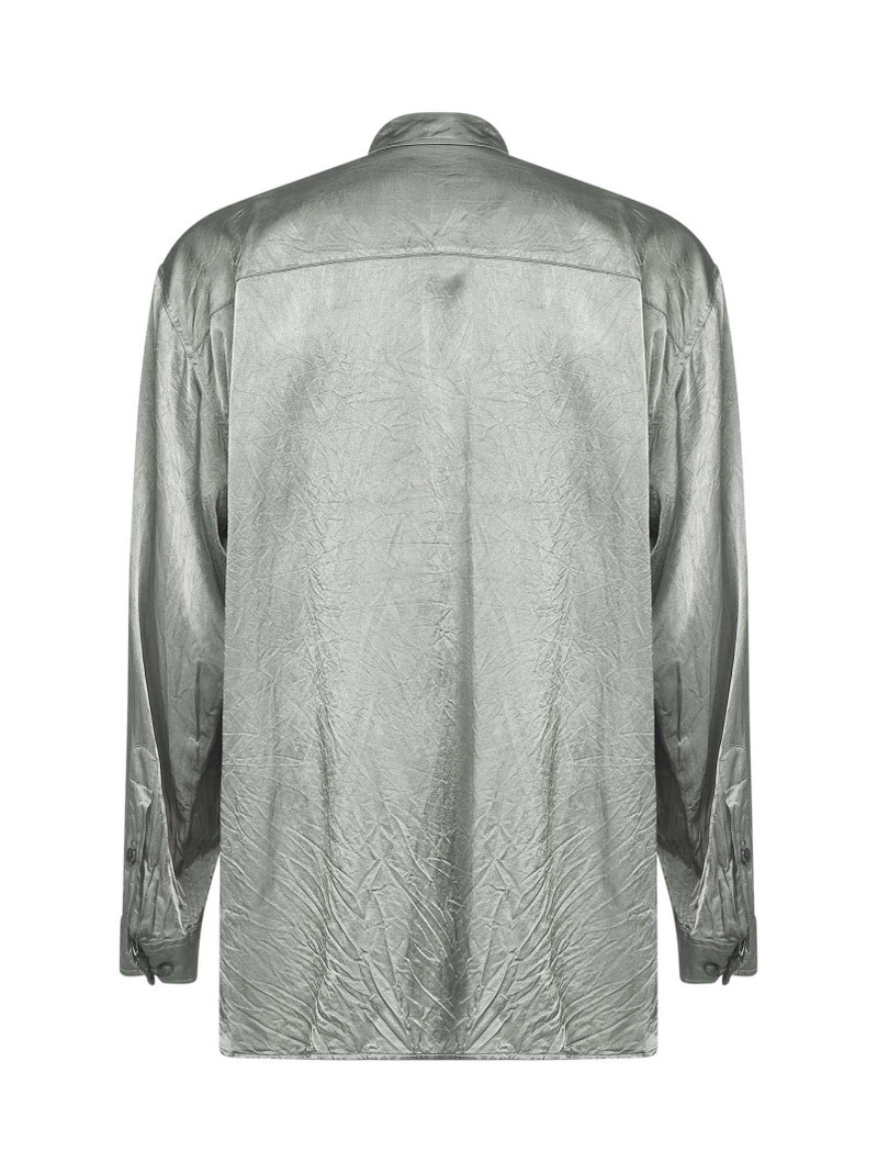 Dries Van Noten Mint green viscose and cotton shirt with chest pockets outlook