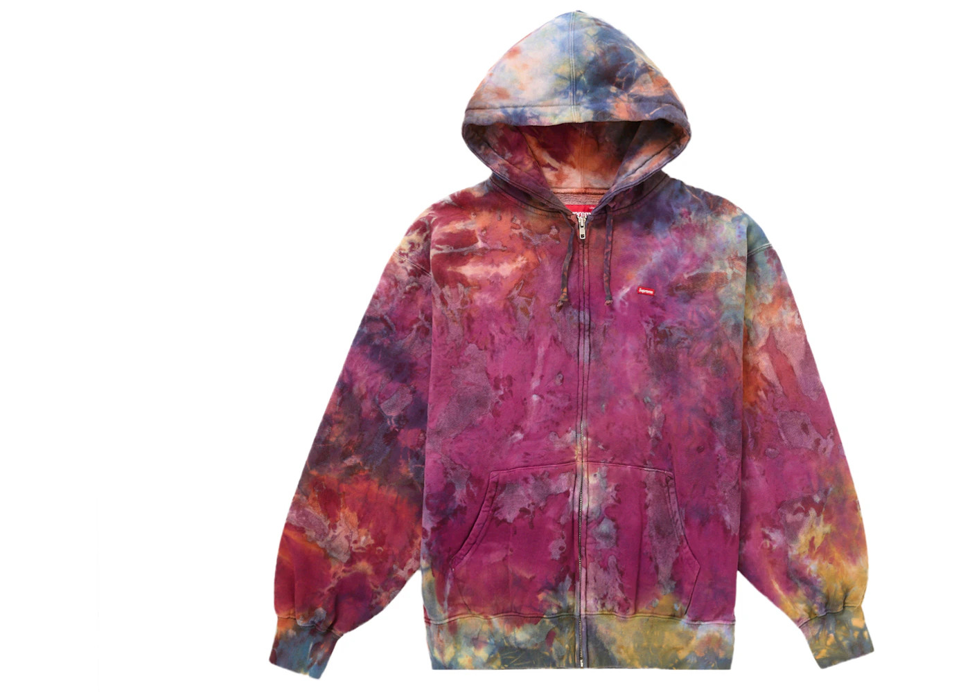 Supreme Overdyed Small Box Zip-Up Hooded Sweatshirt Multicolor - 1