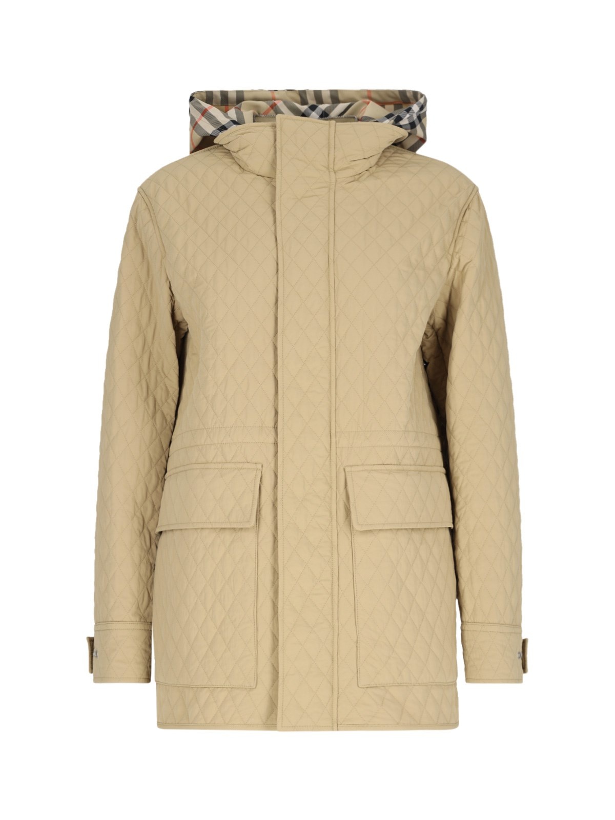 'CHECK' TECH HOODED JACKET - 1