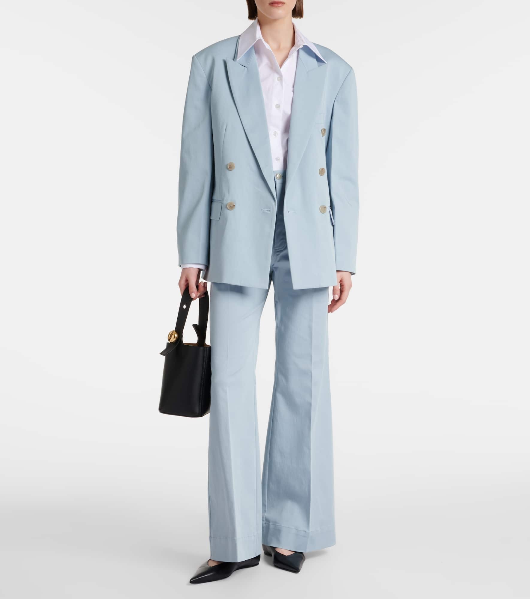 Oversized cotton-blend blazer - 2