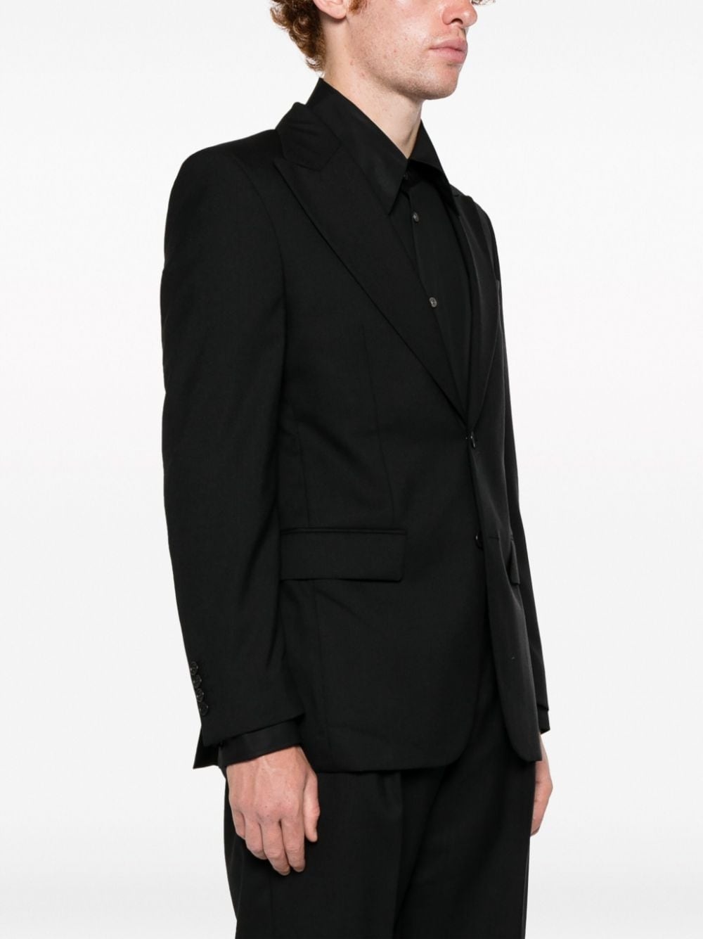 single-breasted wool blazer - 3