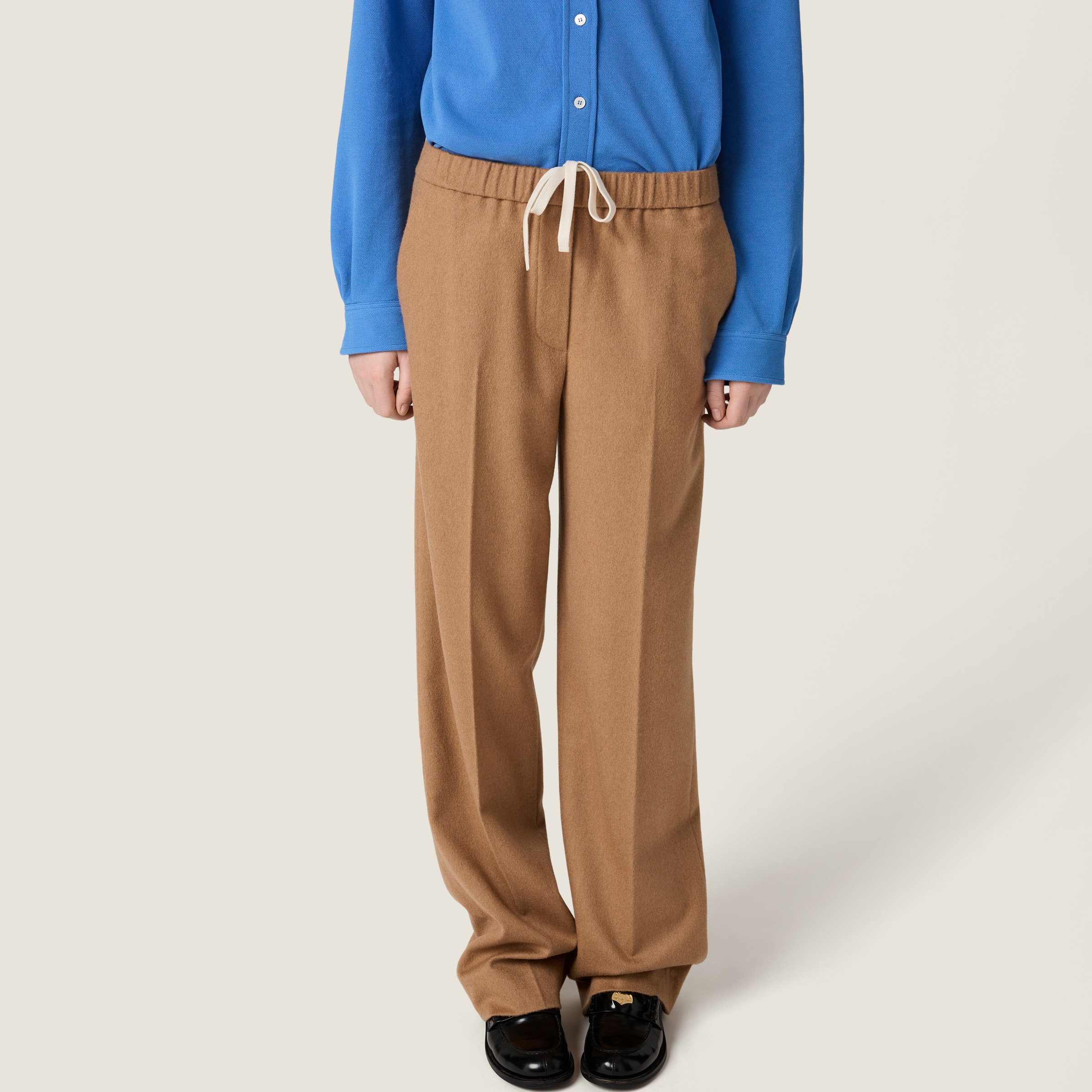 Camel hair drawstring pants - 5