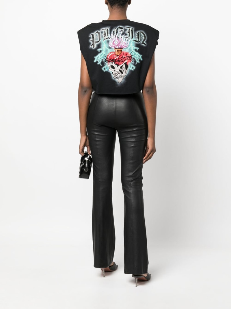 PHILIPP PLEIN Love Tattoo cropped T-shirt outlook