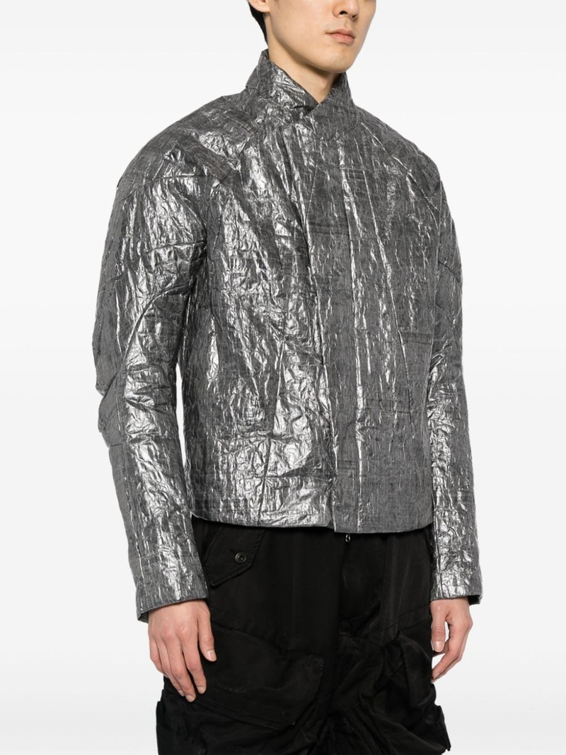 metallic crinkled biker jacket 3