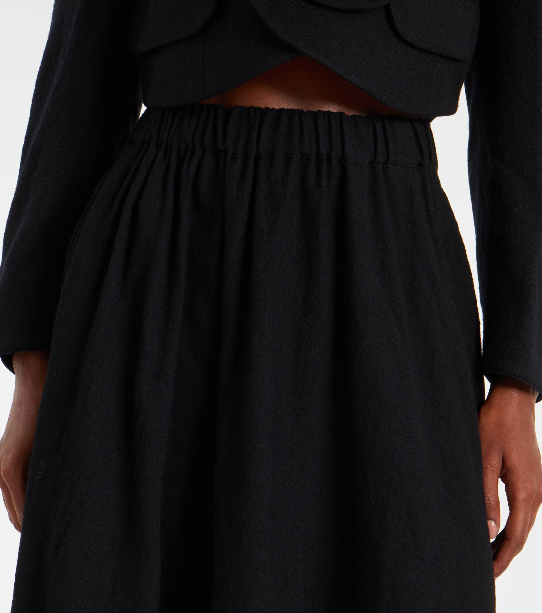 Wool-blend midi skirt - 4