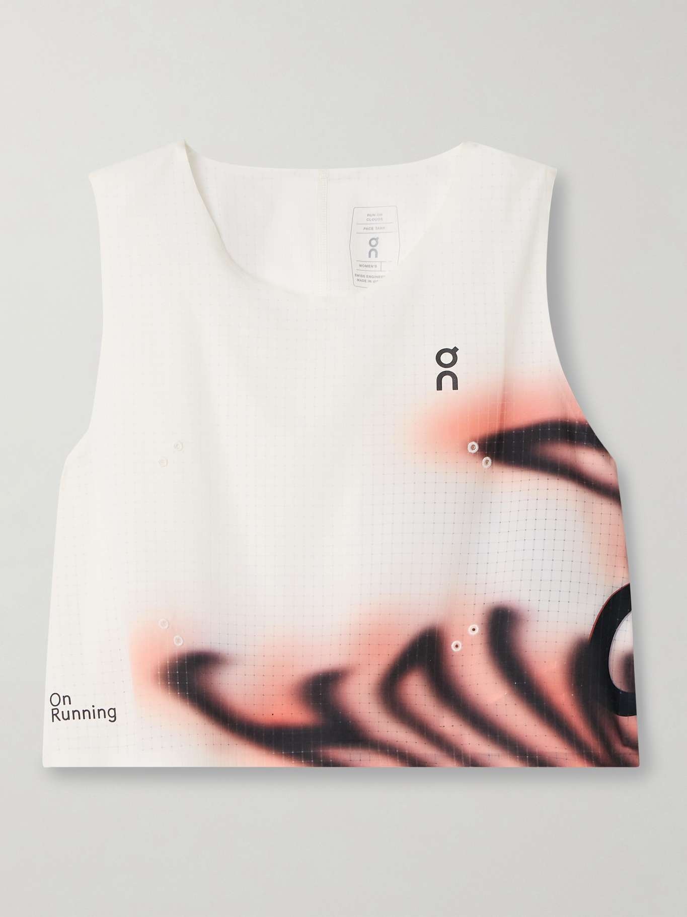 Pace printed stretch recycled-jersey tank - 1