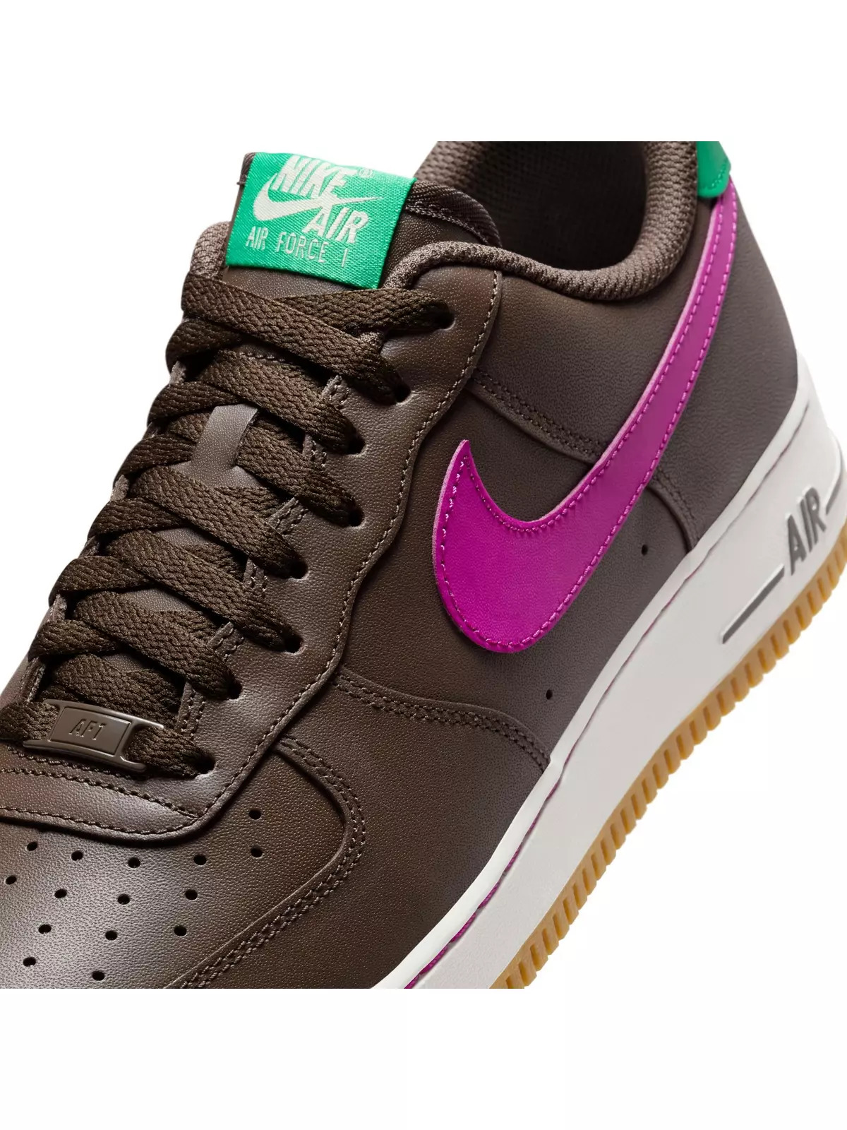 Air Force 1 '07 "Baroque Brown/Vivid Purple/Stadium Green" Men's Shoe - 9