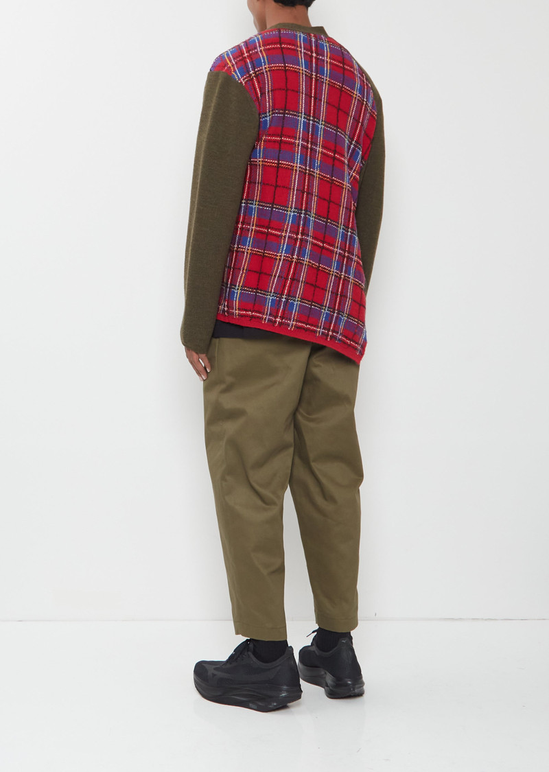 Comme des Garçons Homme Plus Contrasting Back Asymmetrical Cardigan outlook