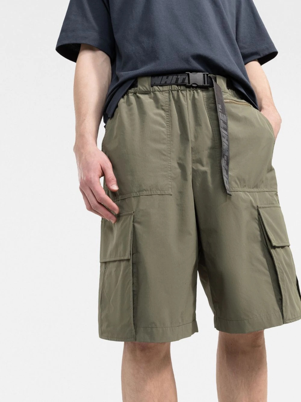 industrial-belt cargo shorts - 3