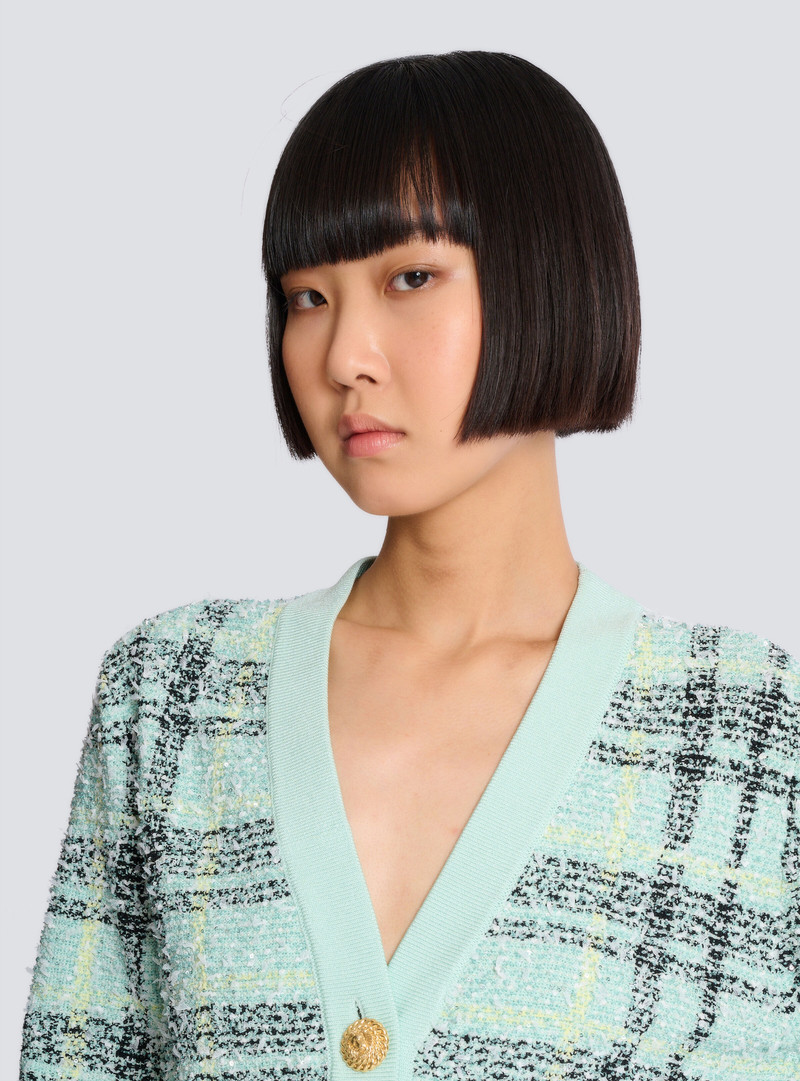 Loose glitter tweed cardigan 7