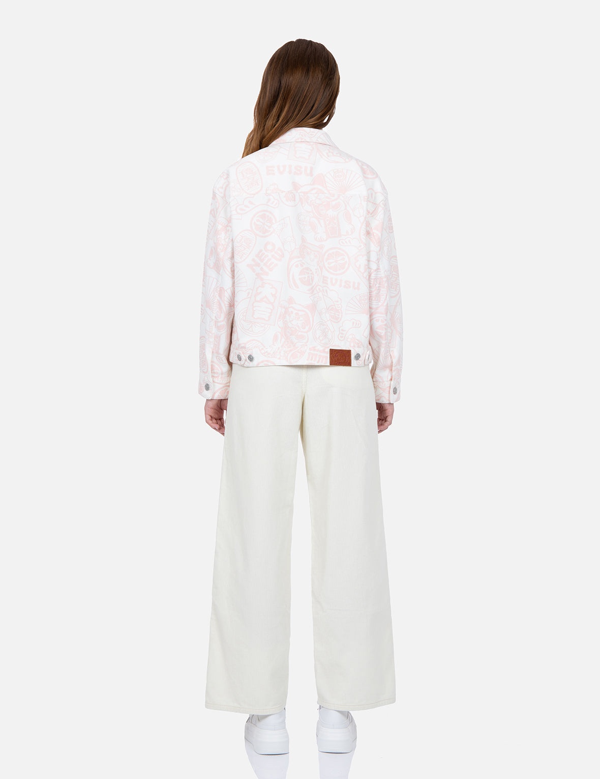 Seagull Embroidery Straight-fit Corduroy Trousers - 5