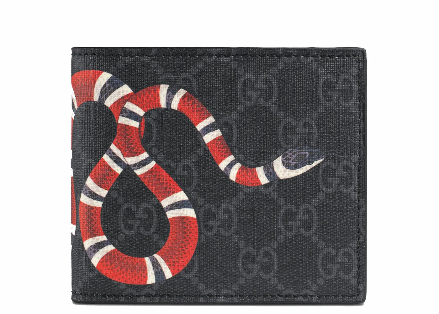 Gucci Coin Wallet GG Supreme Kingsnake Print Black/Grey - 1