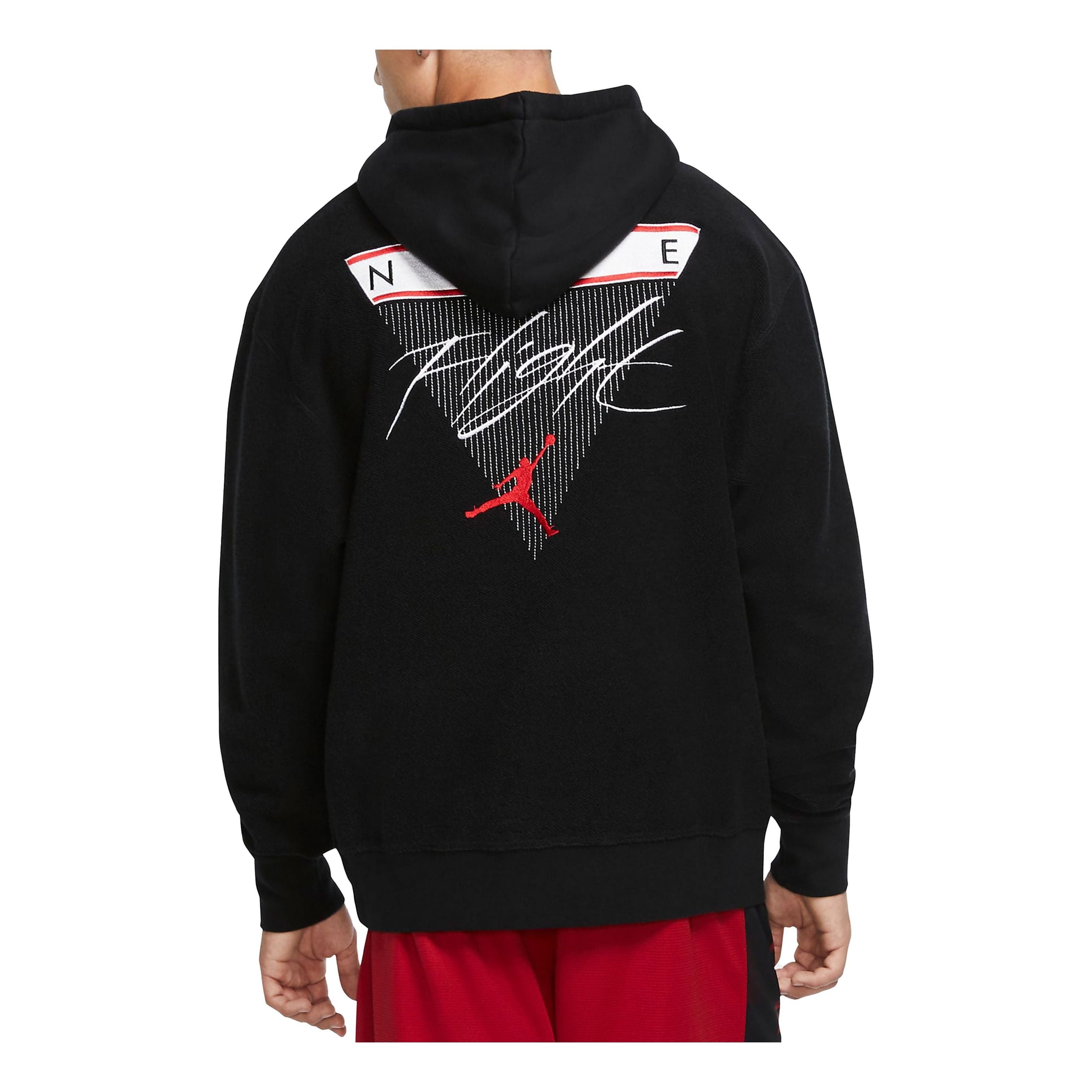 Air Jordan Flight logo Printing Woven Casual Sports Pullover Black CZ1206-010 - 2