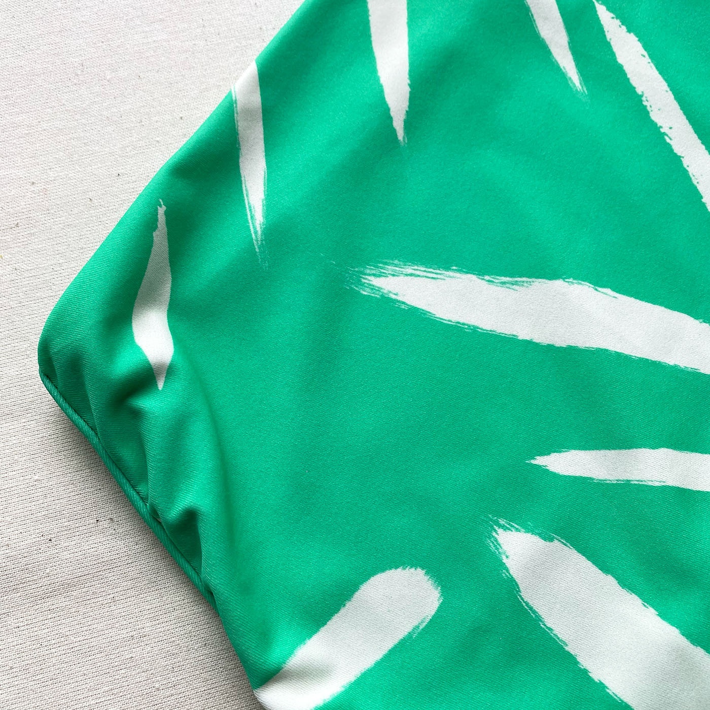 Mint Brushstroke One Shoulder Swimsuit - 6
