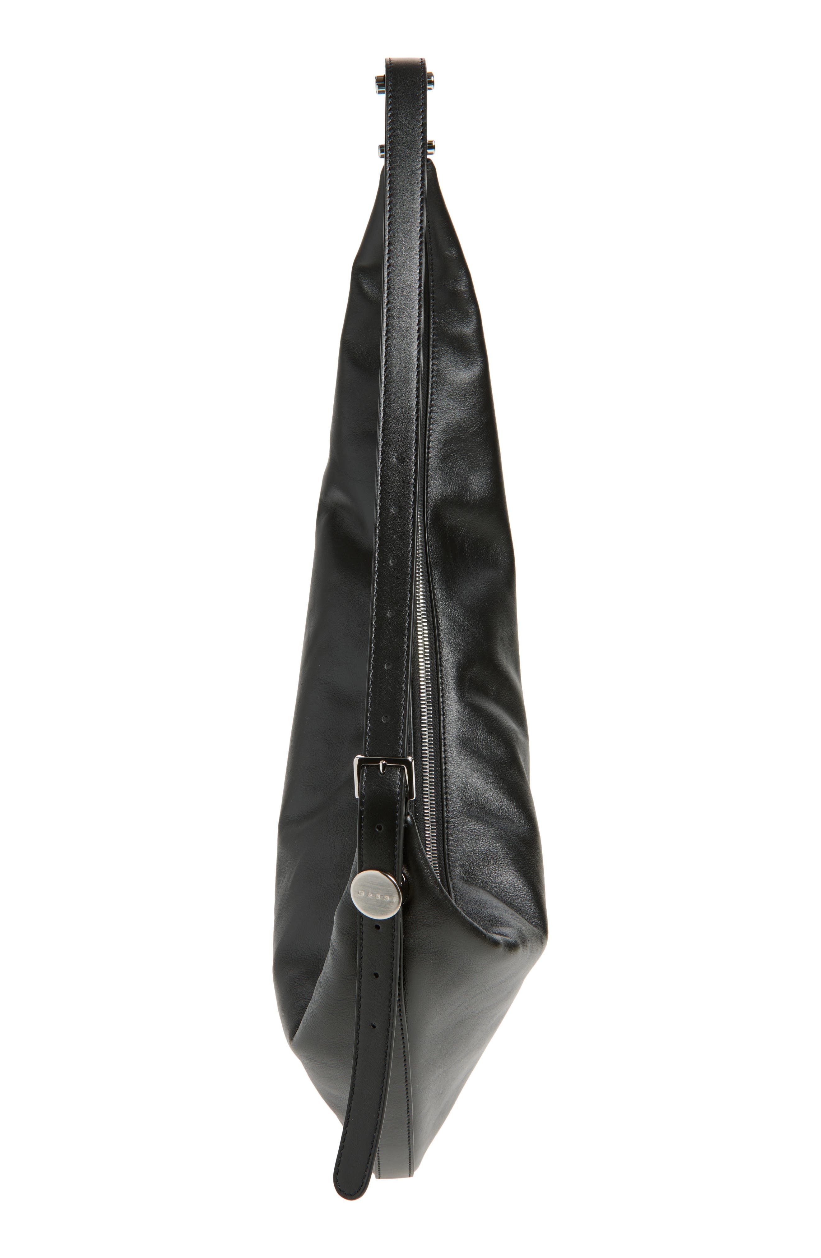 Marni Small Dot Leather Hobo Bag in 001 - 6