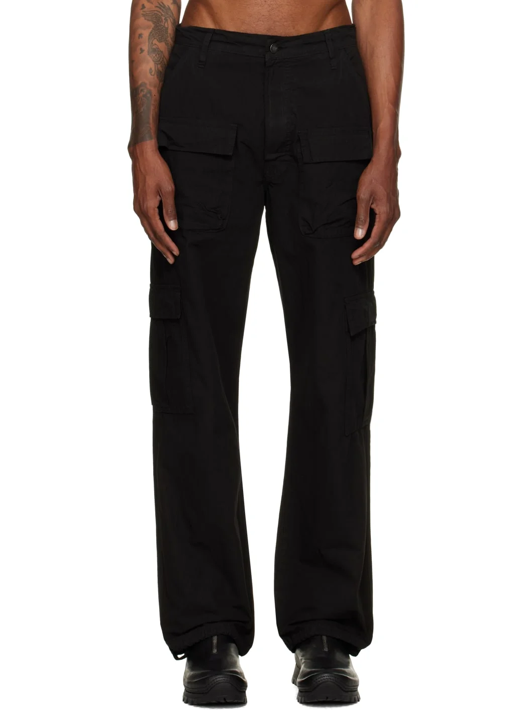 Black Cargo Pants - 1