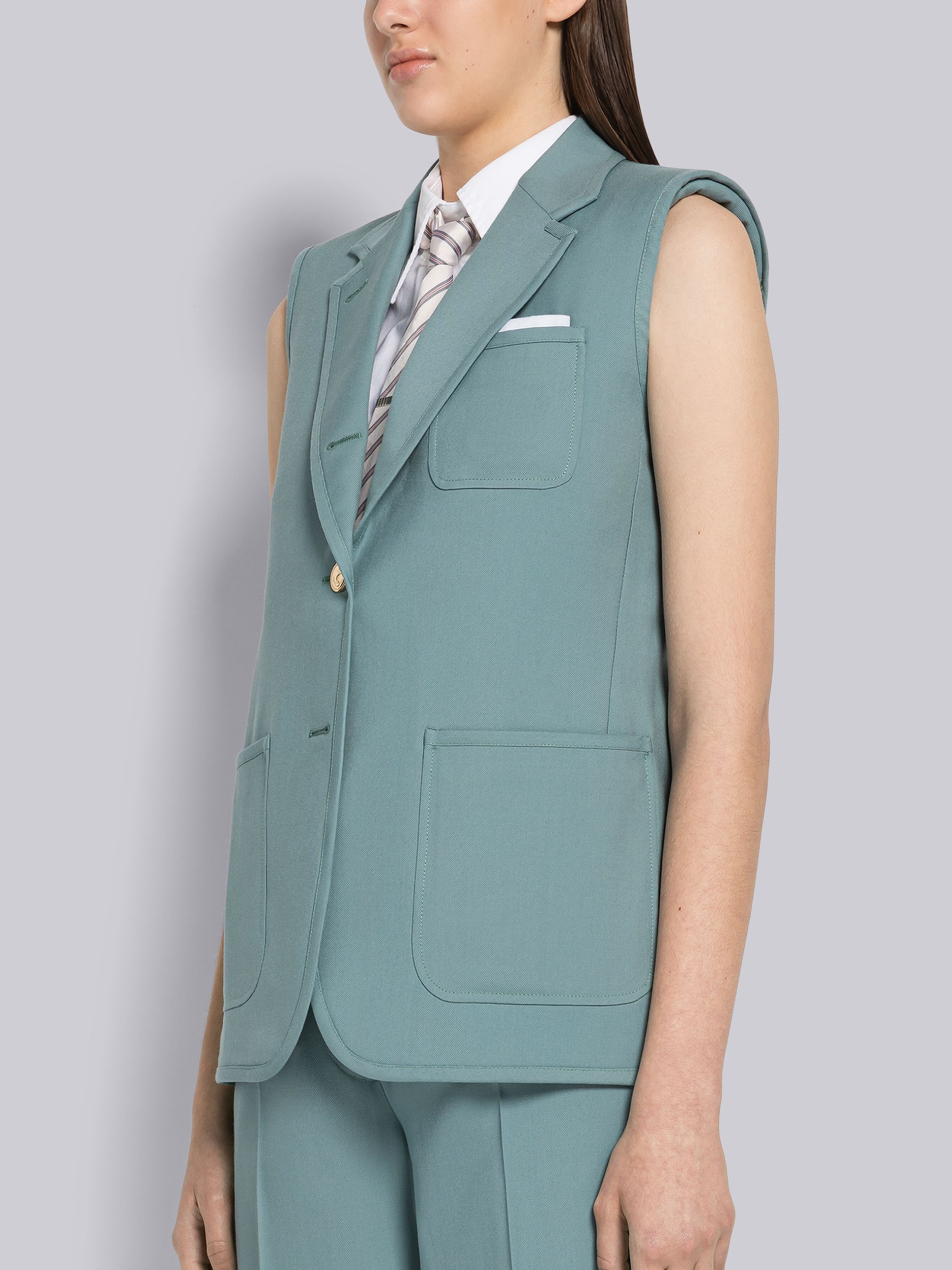 Donegal Wool Sleeveless Sack Sport Coat - 2