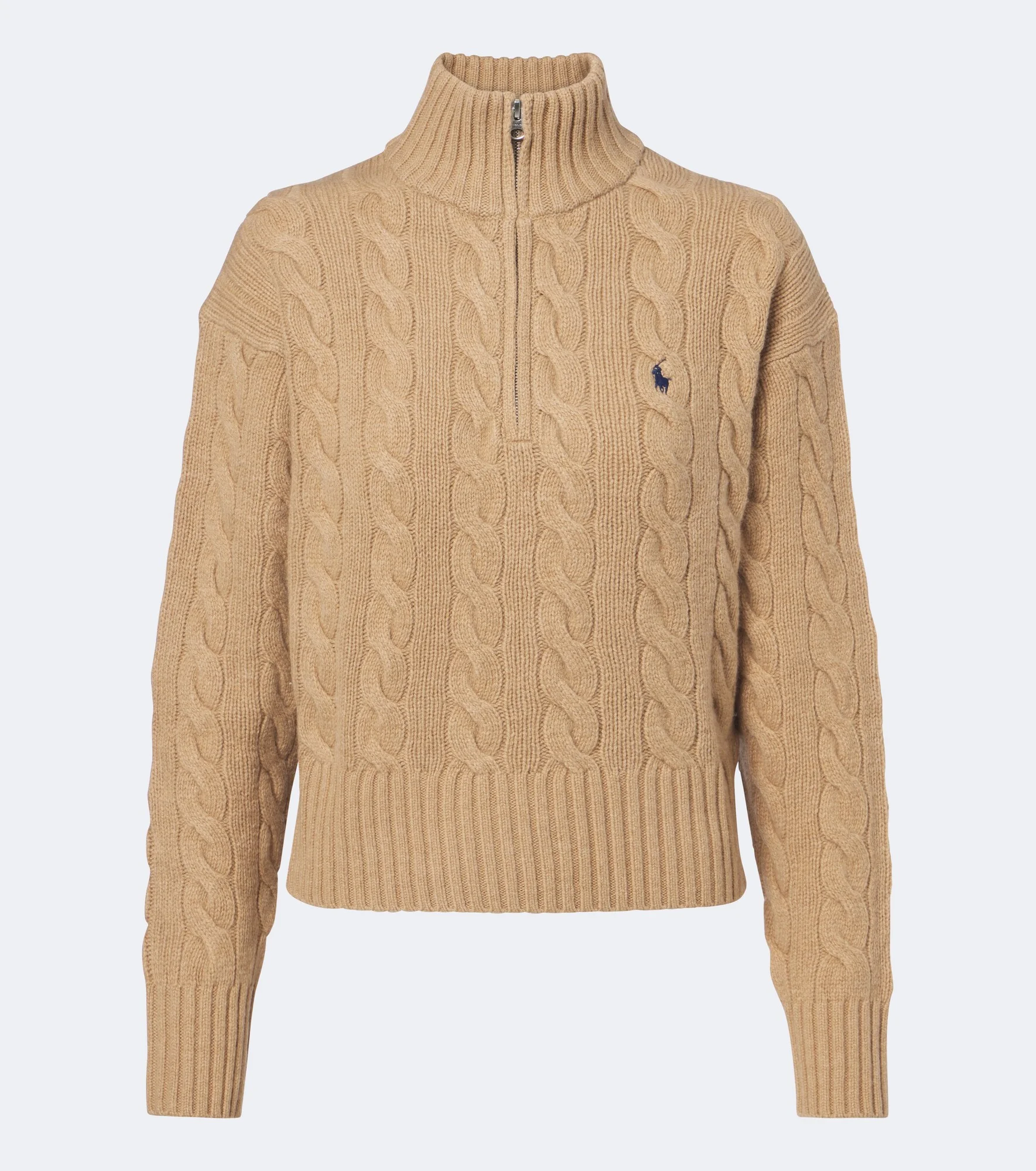 Cable-knit wool and cashmere sweater - 1