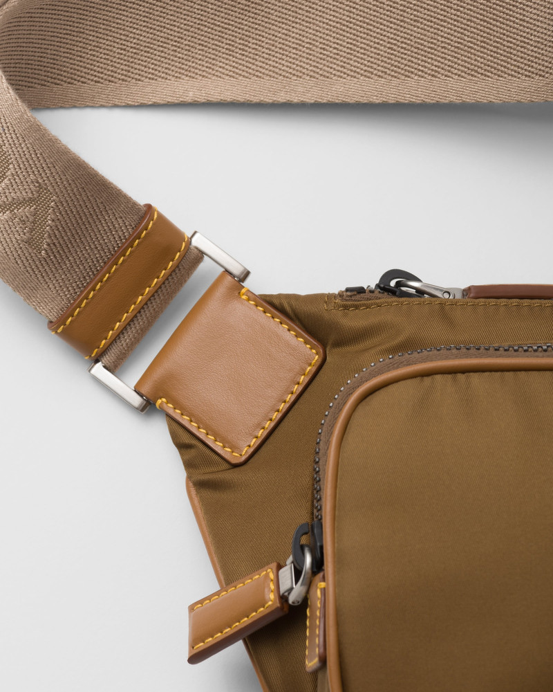 Re-Nylon and leather belt bag 5