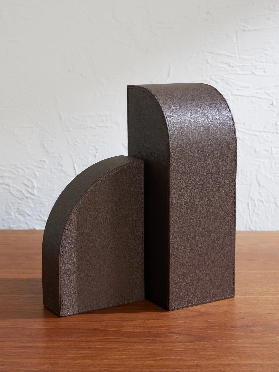 Cubist Leather Bookend - 1