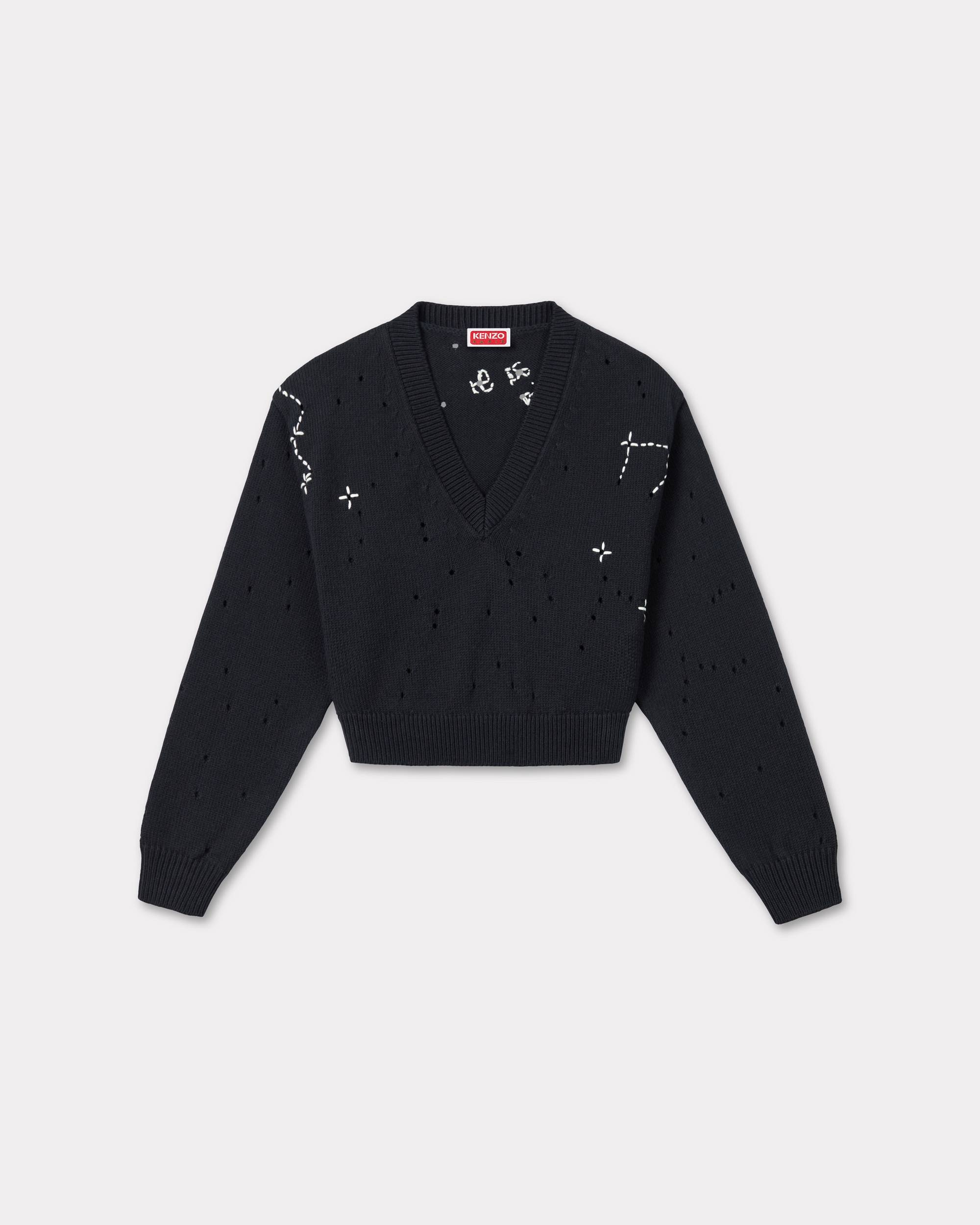 'KENZO Constellation' embroidered cropped jumper - 1