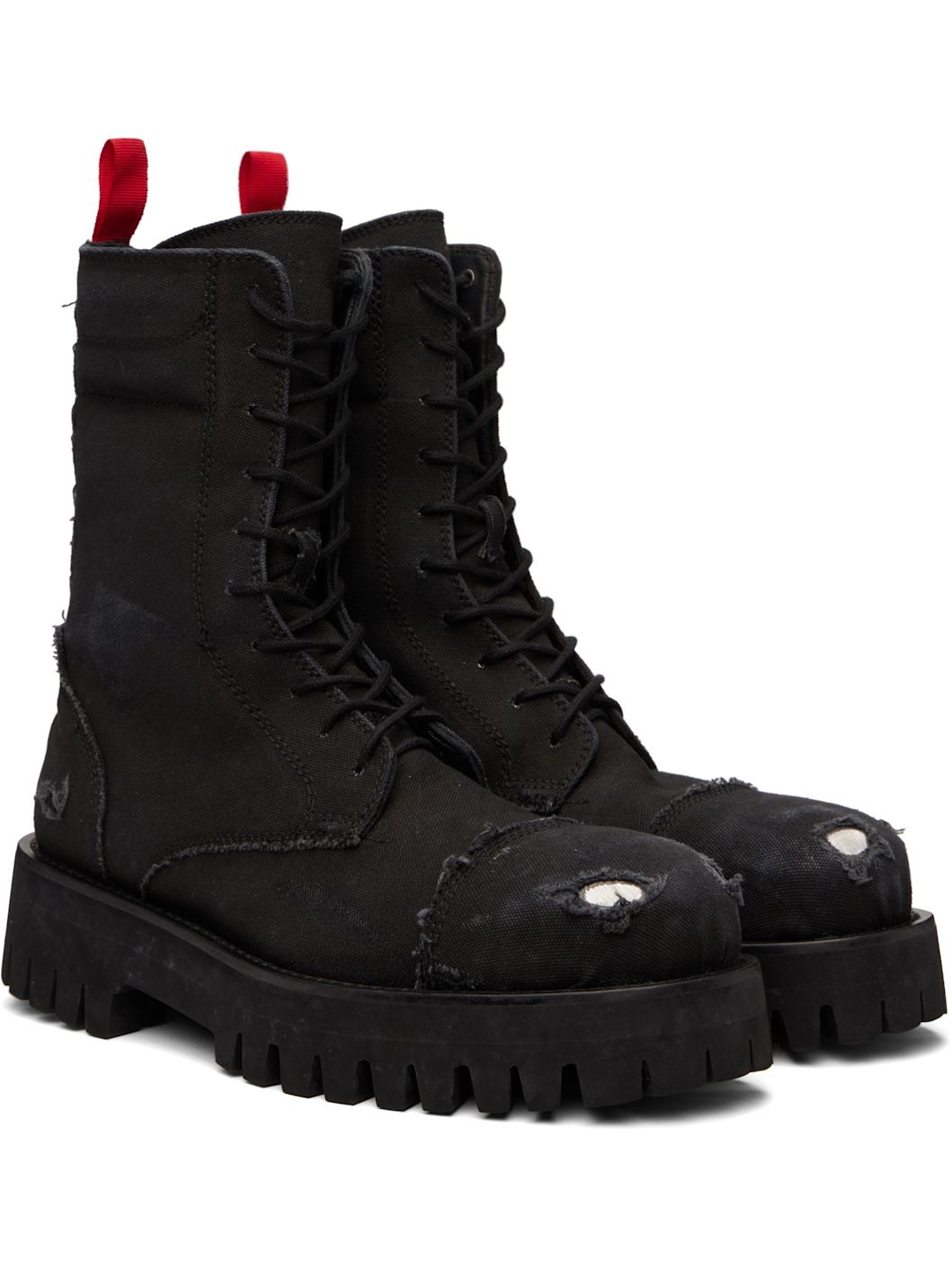 Black Canvas X Boots - 4