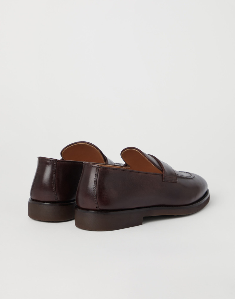 Brunello Cucinelli Calfskin penny loafers outlook