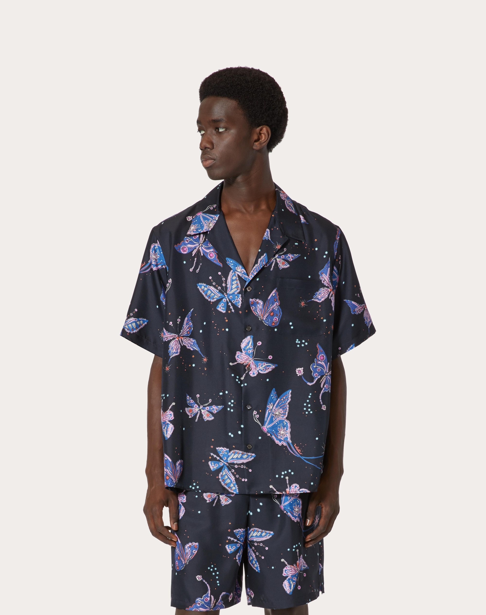 SILK SHIRT WITH VALENTINO UTOPIA BUTTERFLY PRINT - 3