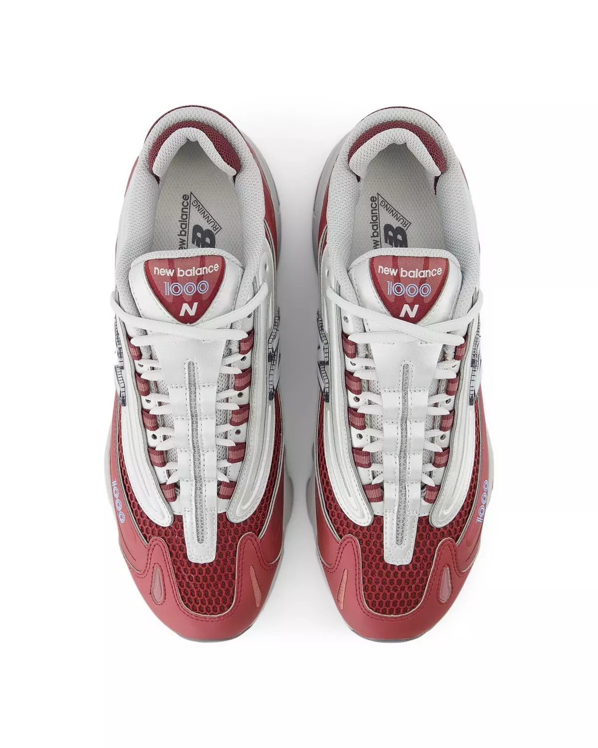 1000 "Metallic Silver/Red" Unisex Shoe - 6