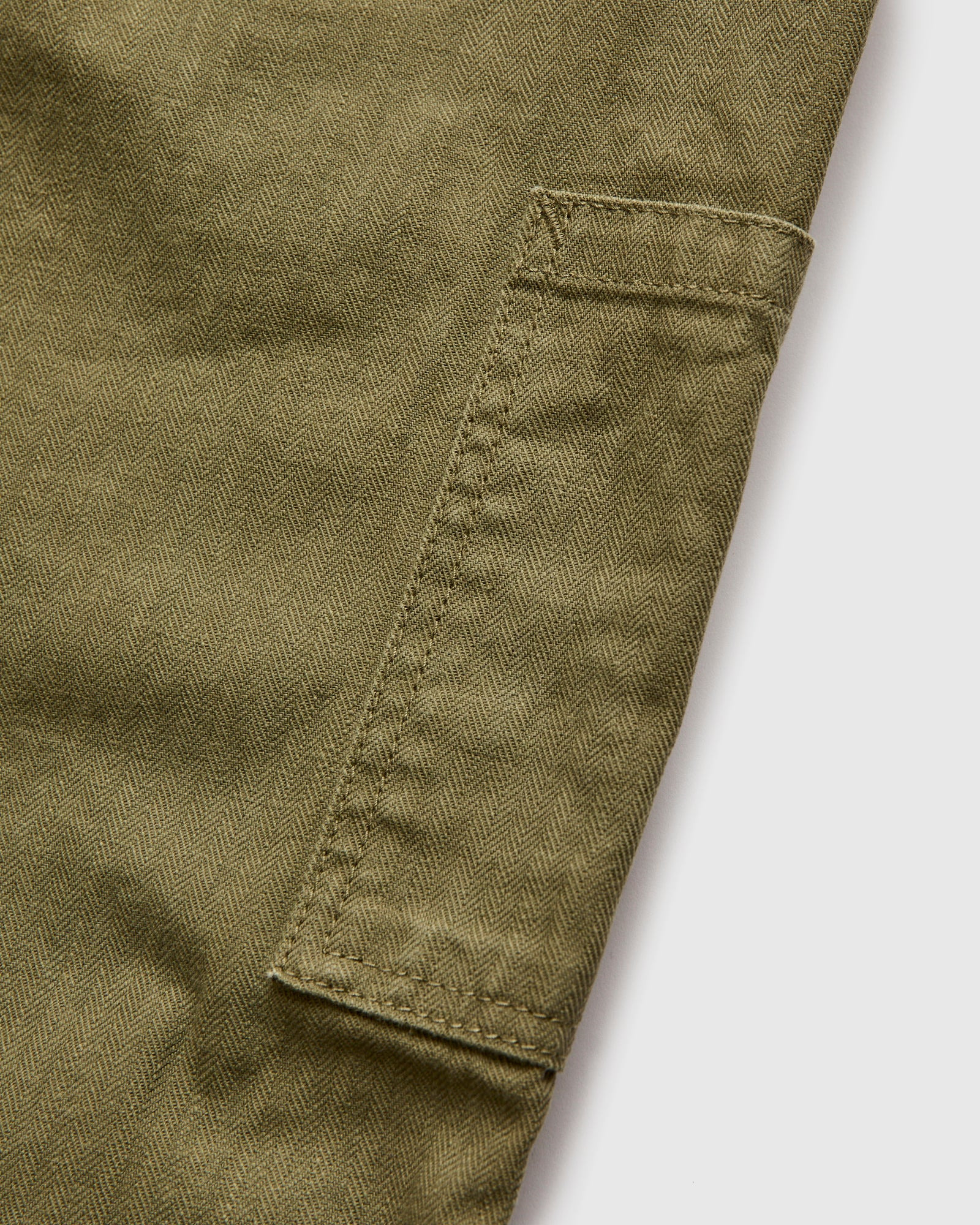 Sulfur Dye Herringbone Work Pants in Olive - 4