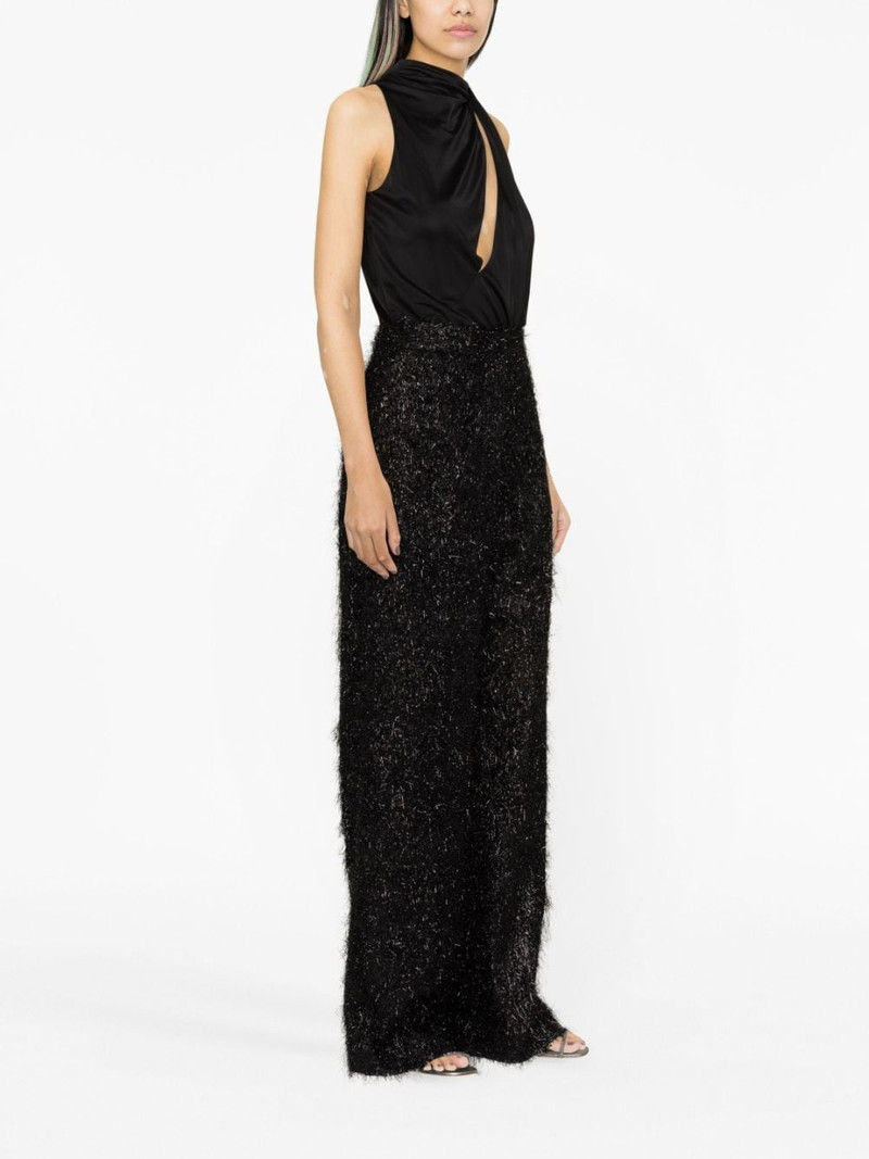 fuzzy wide-leg trousers 4