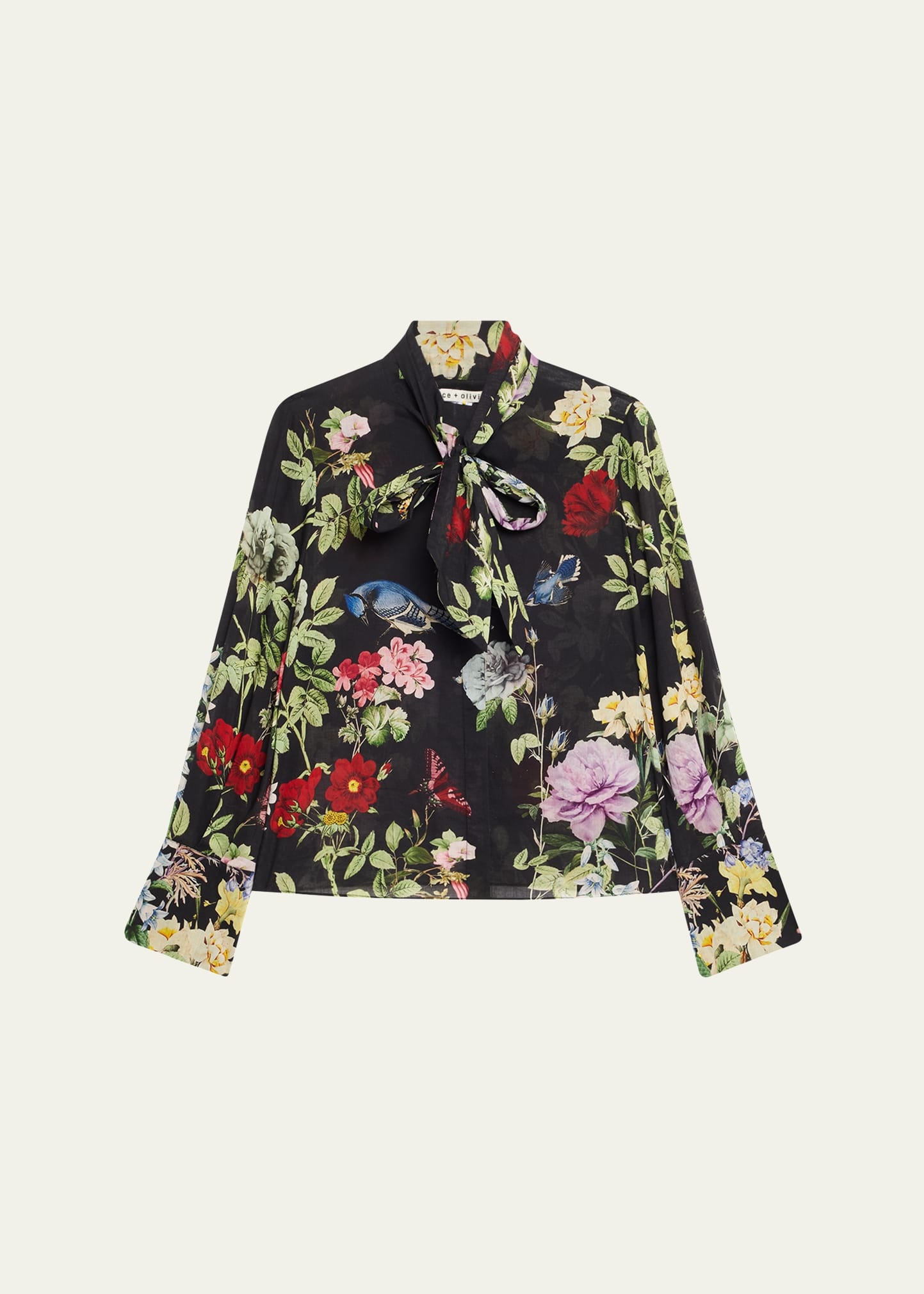 Lloyd Floral Slit-Sleeve Blouse - 1