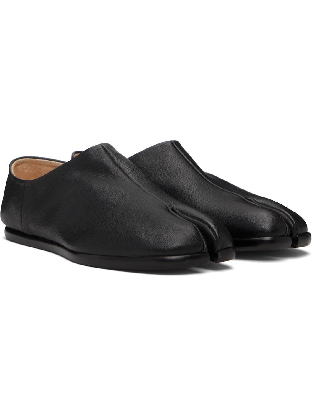 Black Tabi Babouches Loafers - 4