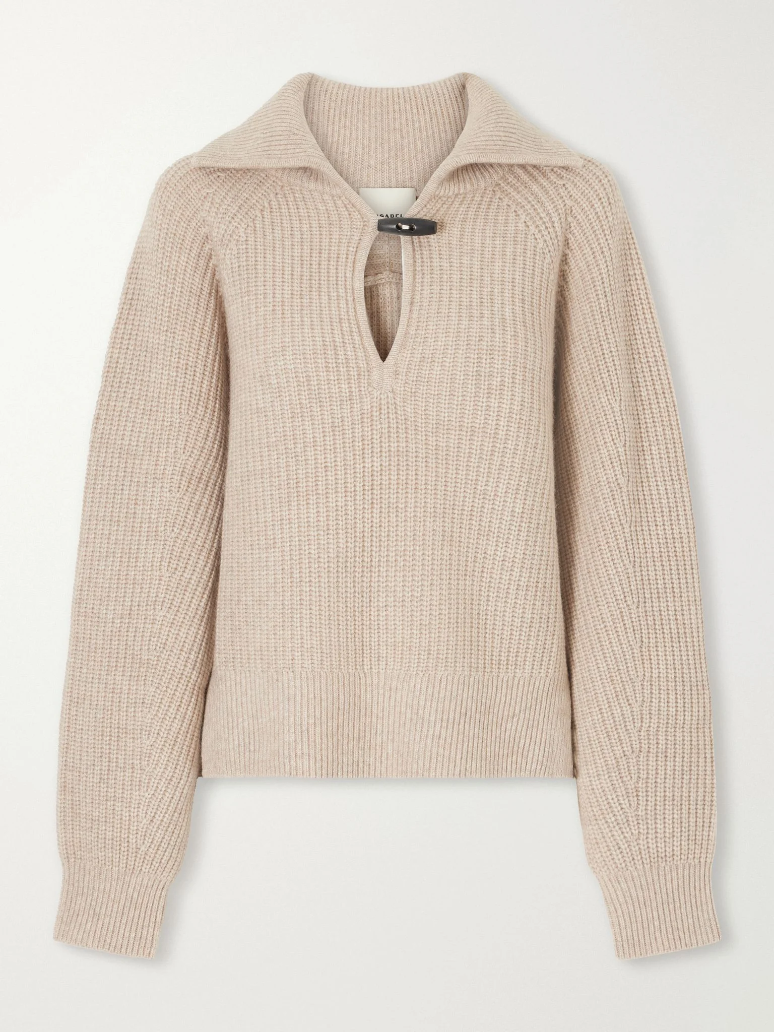 Miranda merino wool and cashmere-blend sweater Beige - 1