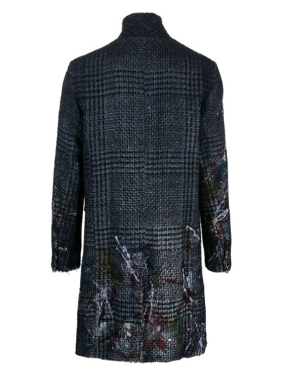 Avant Toi single-breasted houndstooth coat outlook