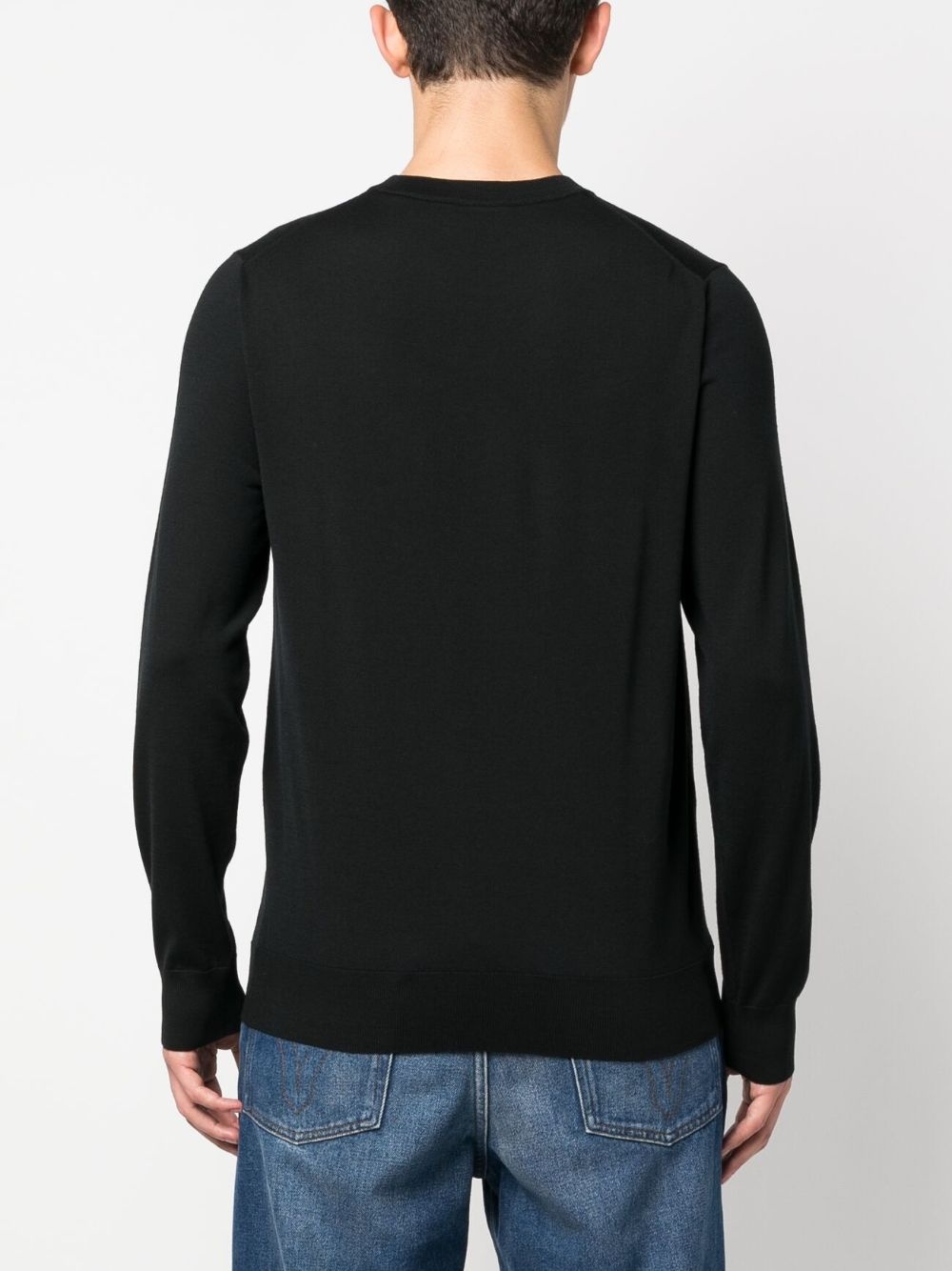 crew-neck knitted wool jumper - 4